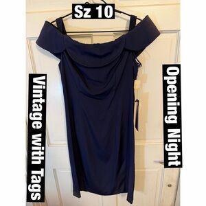 Off-Shoulder Navy Dress